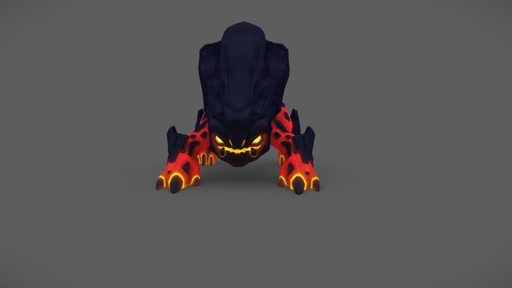 Lava Creature 3D Model