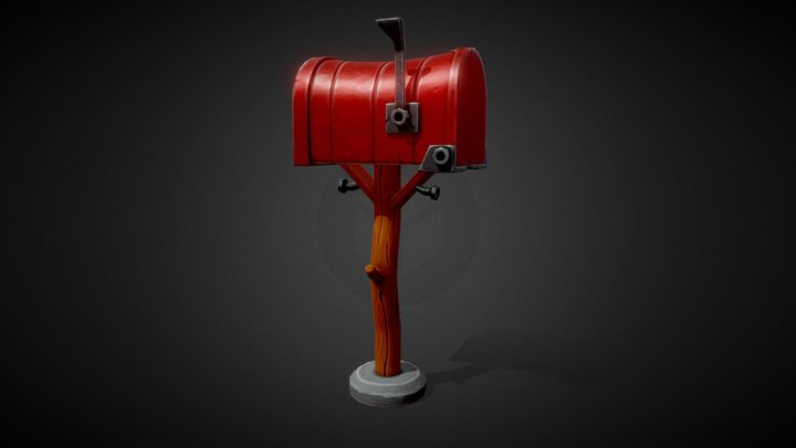 Stylized Mailbox - Tutorial Included 3D Model