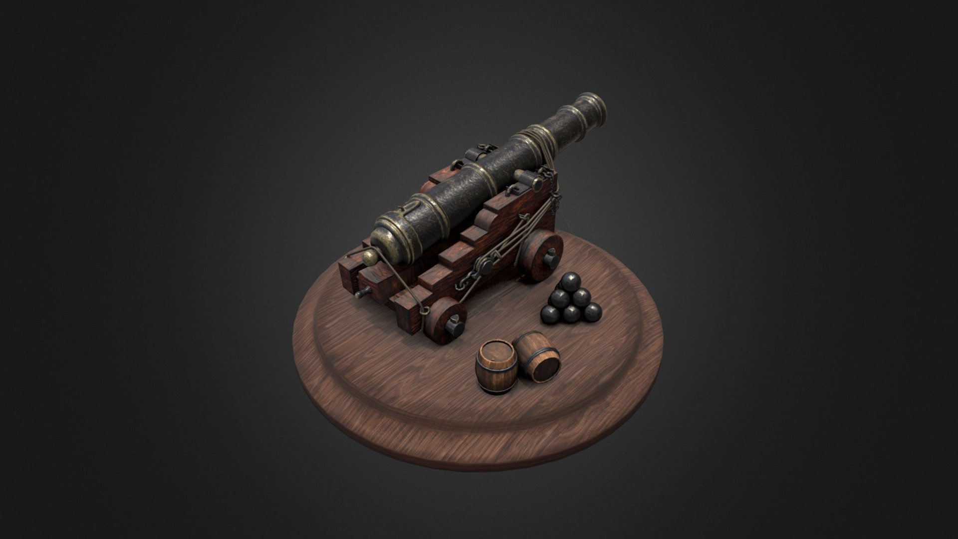 Ship cannon Download Free 3D model by alex_lake [51226ea] Sketchfab