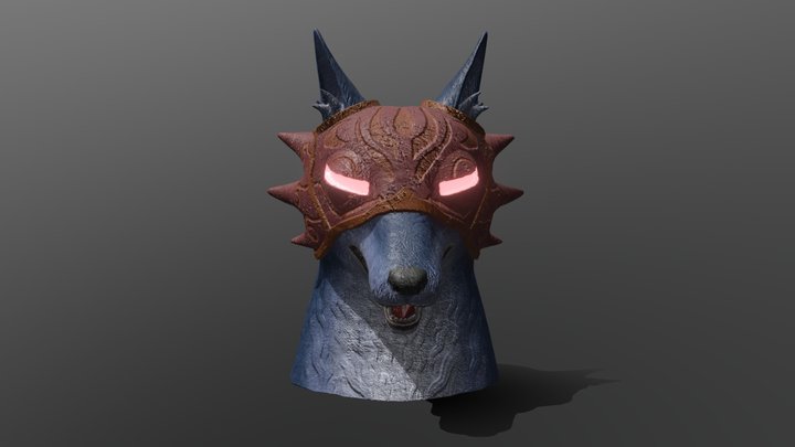 Wolfs Statue 3D Model