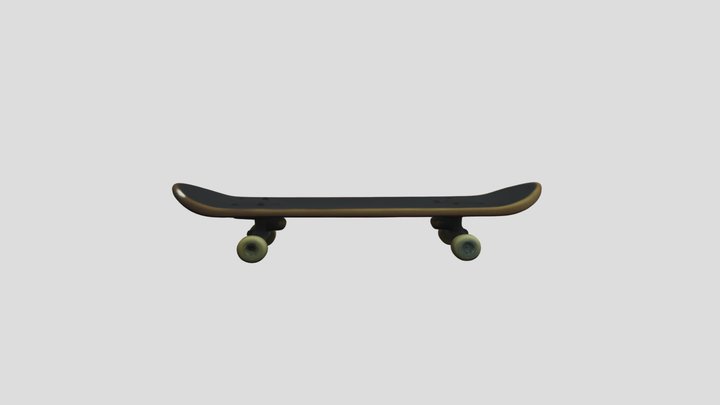 Old 3D Skateboard 3D Model