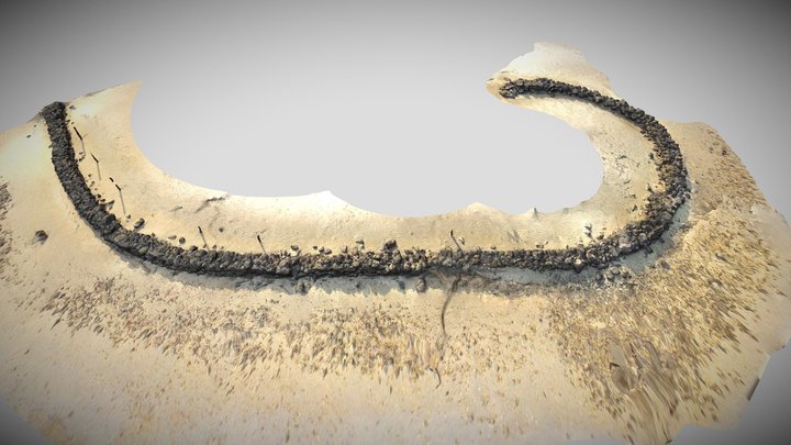 Stone tidal weir - Qatar 3D Model