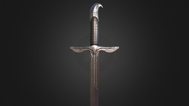The Sword of Altair (game ready version) 3D Model