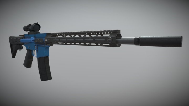 FN Assault rifle 3D Model