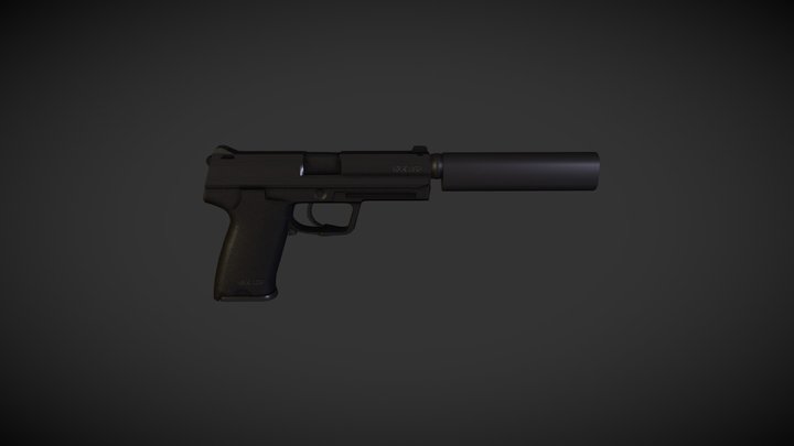 H&K USP SILENCED 3D Model