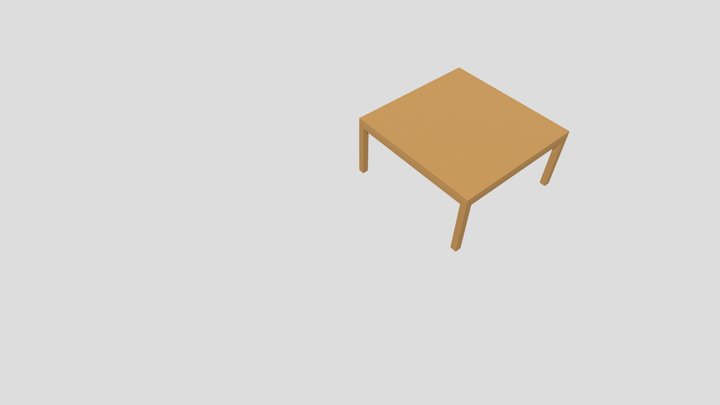 Square Table v15 3D Model