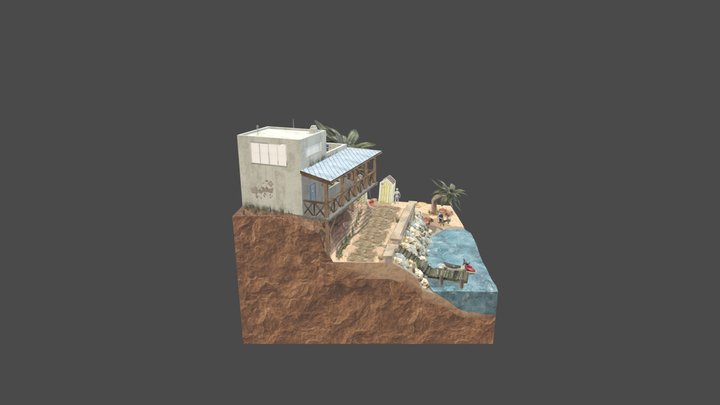 DAE Diorama - By The Ocean 3D Model