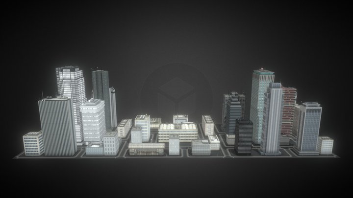Large Night City 3D Model