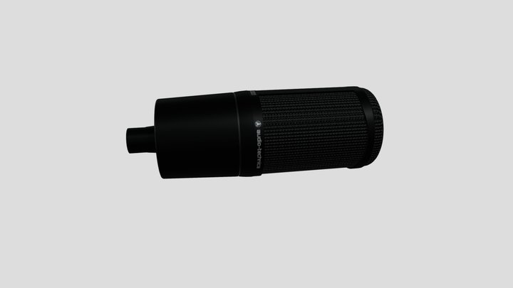Audio Technica AT2020 Condenser Microphone 3D Model
