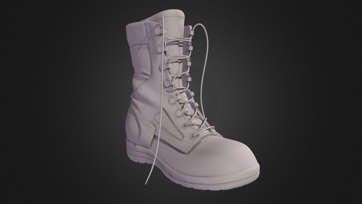 Combat Boot 3D Model