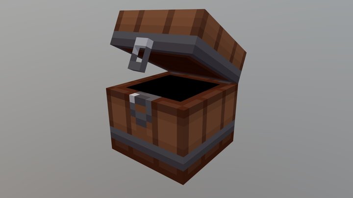 Redwood Voxel Chest 3D Model