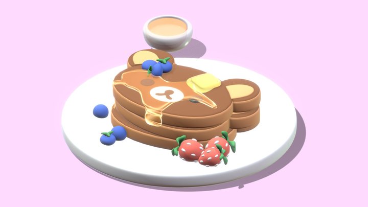 Rilakkuma Pancakes! 3D Model