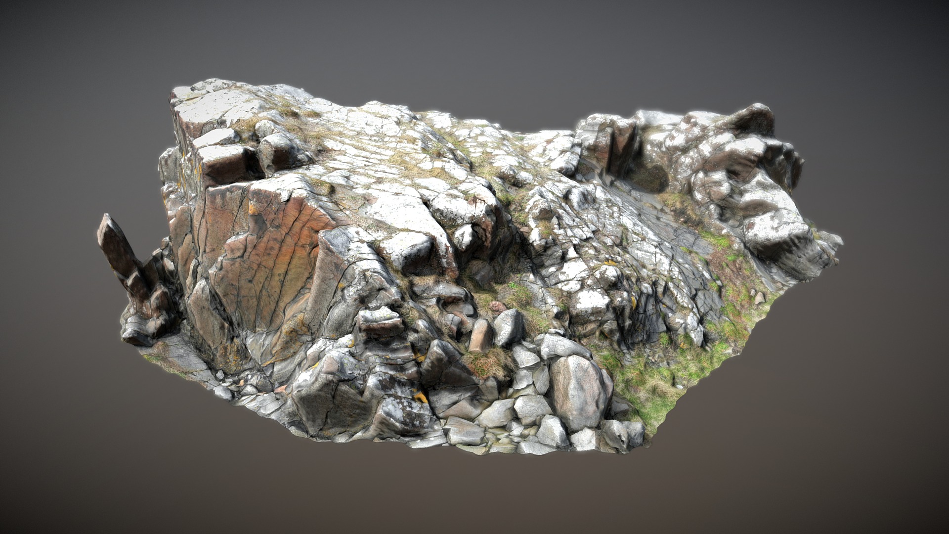 3D model Nature Rock Cliff K2 - This is a 3D model of the Nature Rock Cliff K2. The 3D model is about a large pile of rocks.