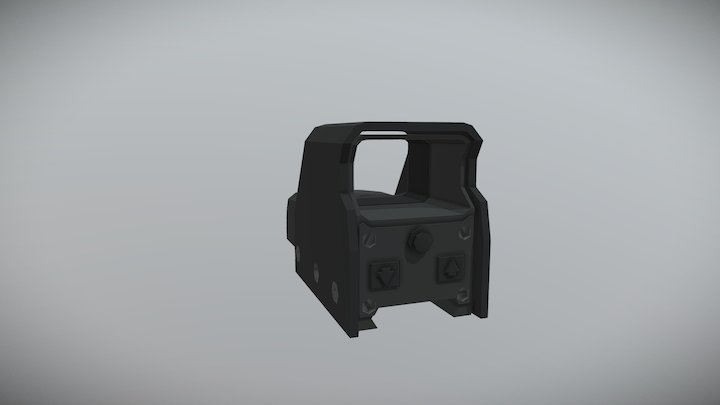 Low Poly Holographic Sight 3D Model