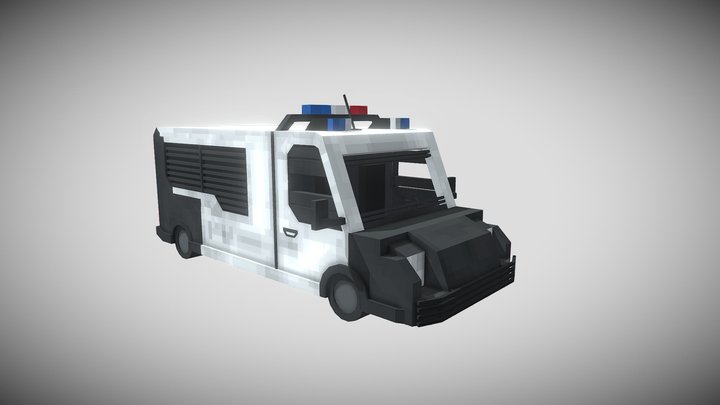 Furgoneta Policia 3D Model