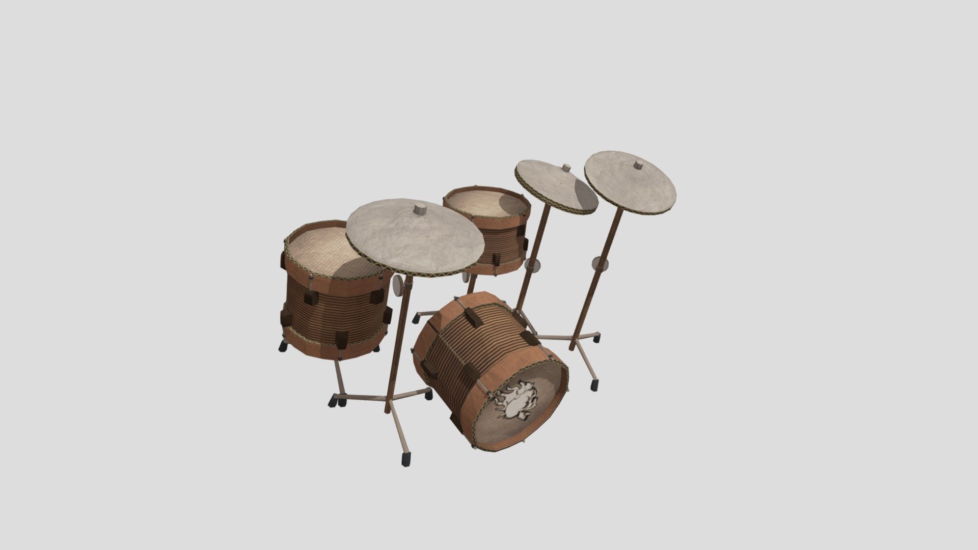 Drum Kit Download Free 3D model by ccoder [512fa76] Sketchfab