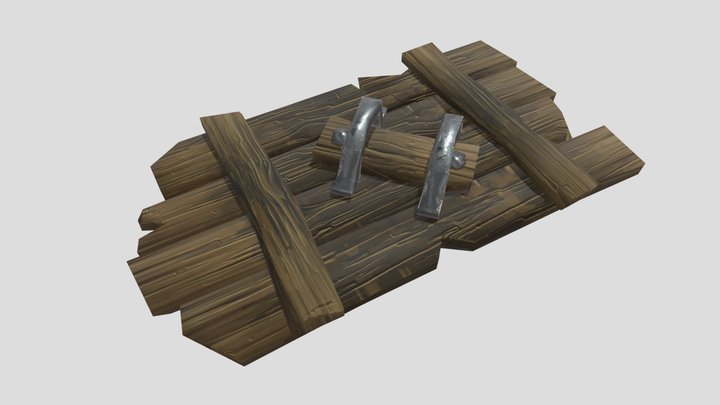 Ancient Yew Wood Shield 3D Model