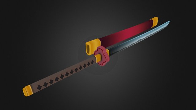 Samurai Sword 3D Model