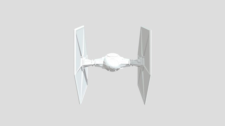 Tie-Fighter Untextured (A New Hope) 3D Model