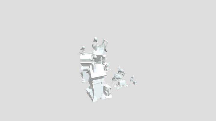 Blocking silhouette 3D Model
