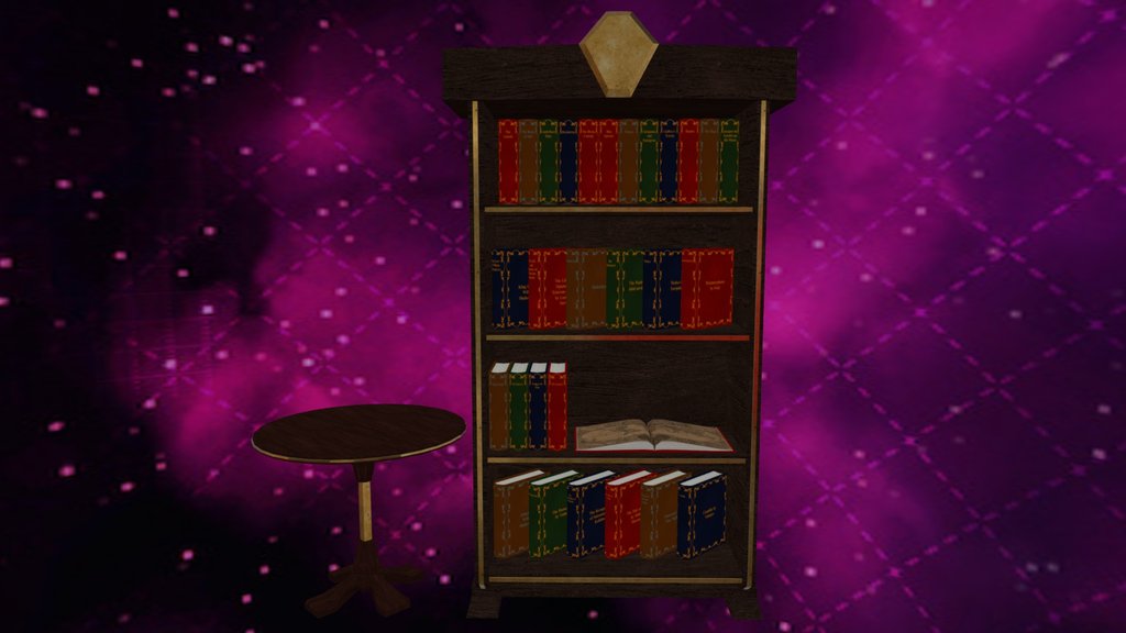 Bookshelf With Books .Blend FREE Low Poly