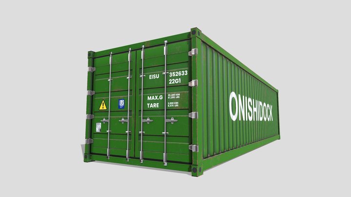 Container Green 3D Model
