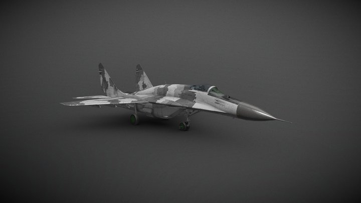 MiG-29 Ukraine "Ghost of Kiev" 2022 3D Model