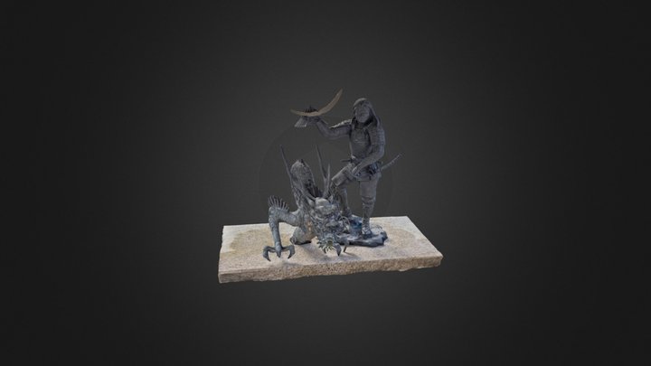 One-eyed Dragon Masamune Date Statue 3D Model