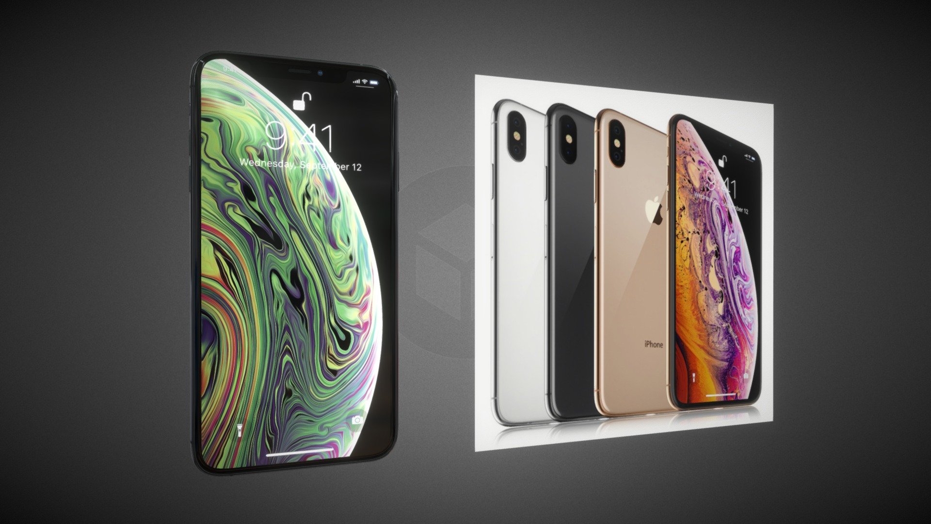 Apple iPhone XS MAX all colors - Buy Royalty Free 3D model by madMIX