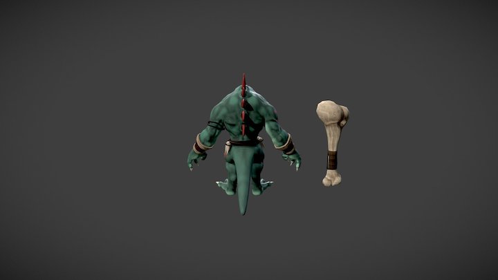Lizardman - Brute 3D Model