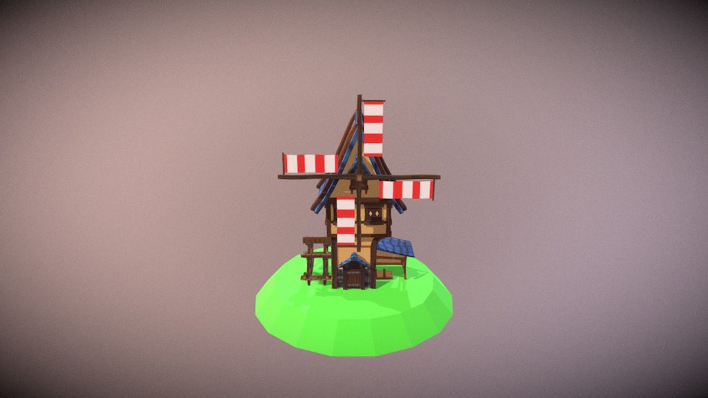 Windmill with water wheel