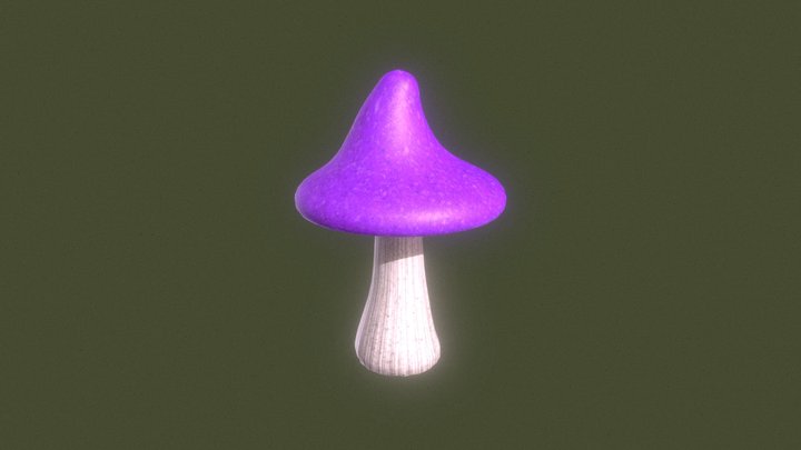 Purple Mushroom 3D Model