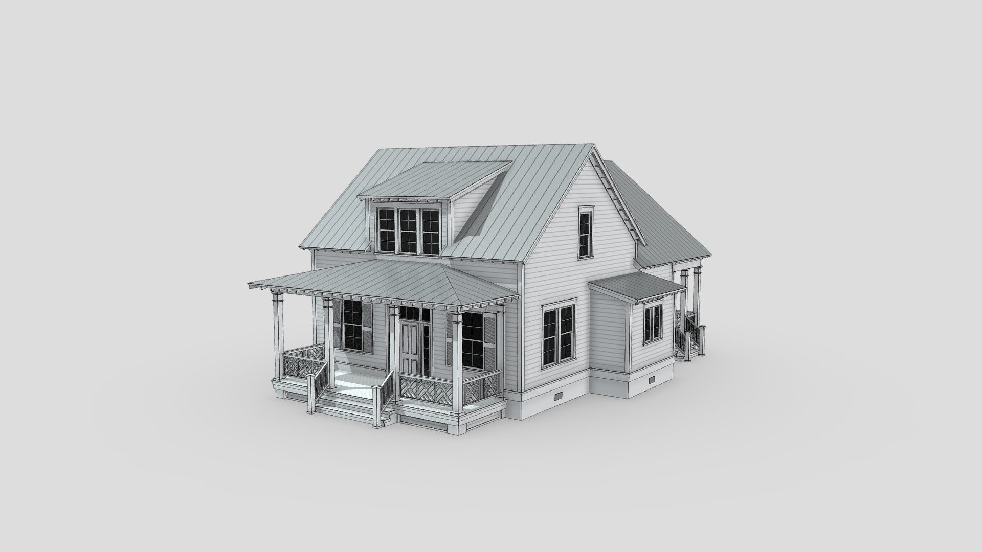 The Wiggins Street Cottage (153184) — Sketchfab embed 3D viewer