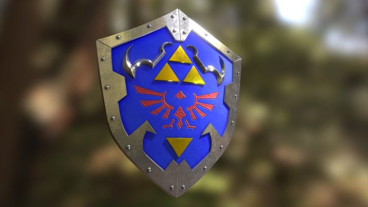 Zelda - Ocarina of Time - Hyrule Shield 3D Model
