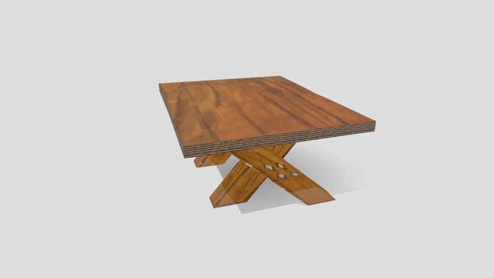 Arts and Craft Table 3D Model