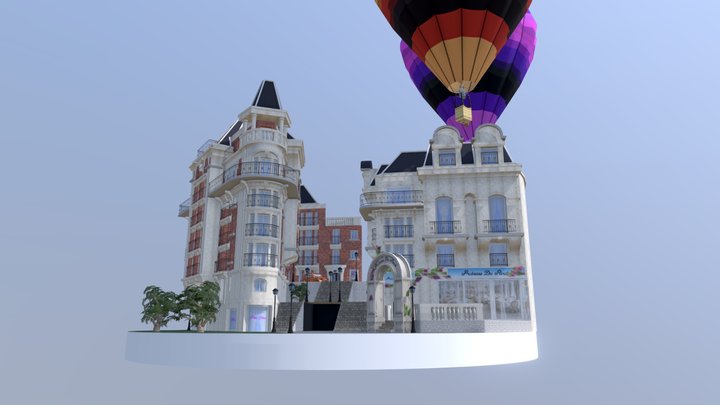 Cityscene - Montmartre, Paris 3D Model