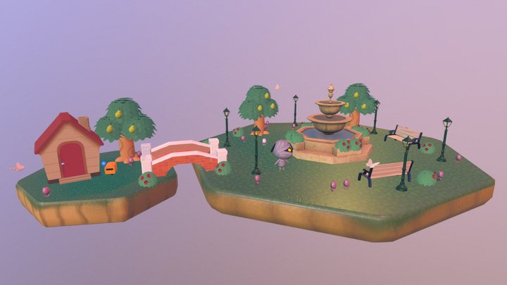 Animal Crossing Island 3D Model