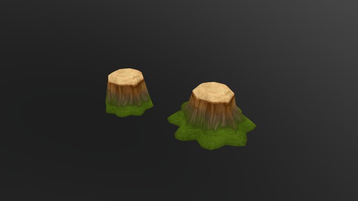 Pine Stumps 3D Model