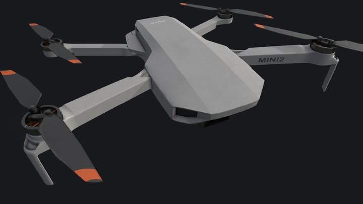 Mini Drone (hover, quadcopter) 3D Model