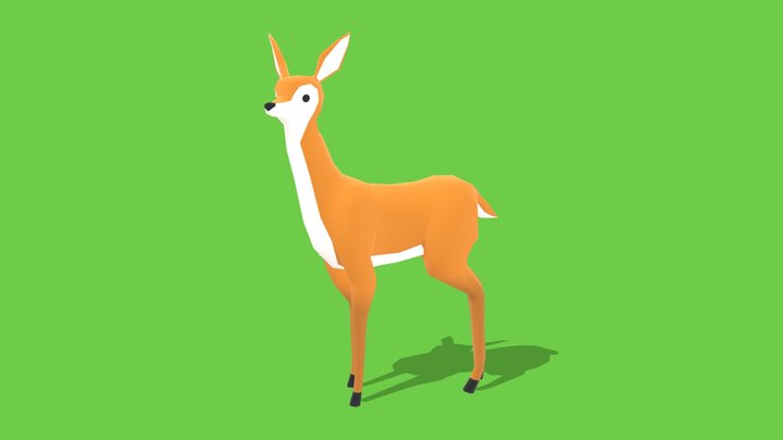 Doe - Animated Low Poly – Free 3D Model STL
