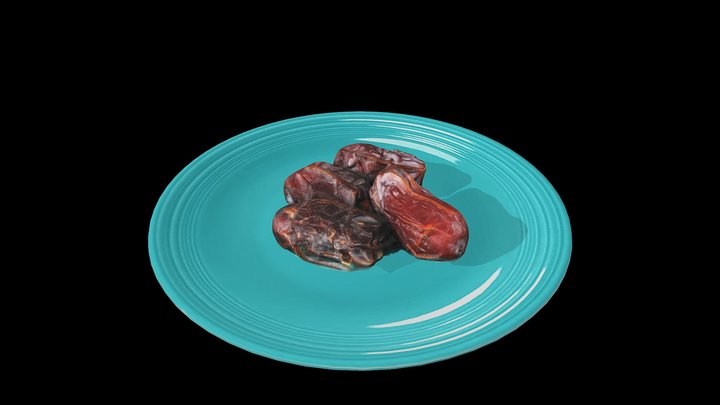Dates on a plate 3D Model
