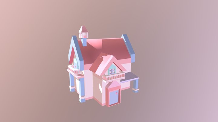 pink House 3D Model