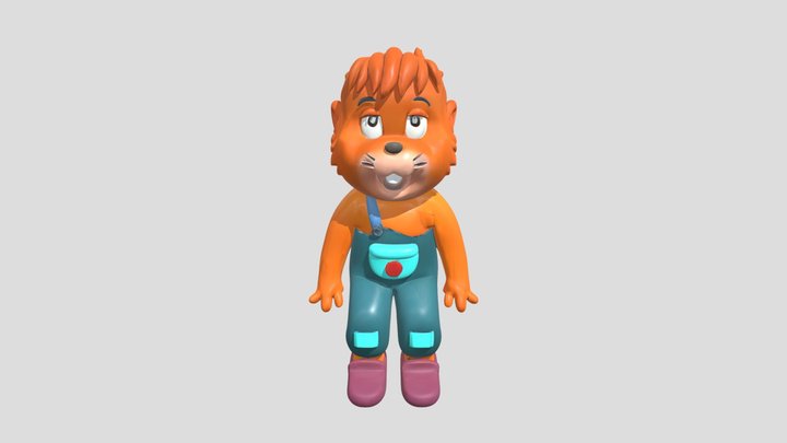 Cartoon bear-like character 3D Model
