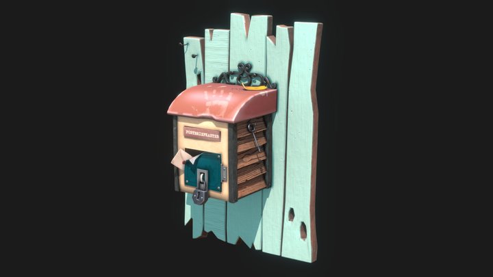 Stylized Mailbox #SketchfabWeeklyChallenge 3D Model