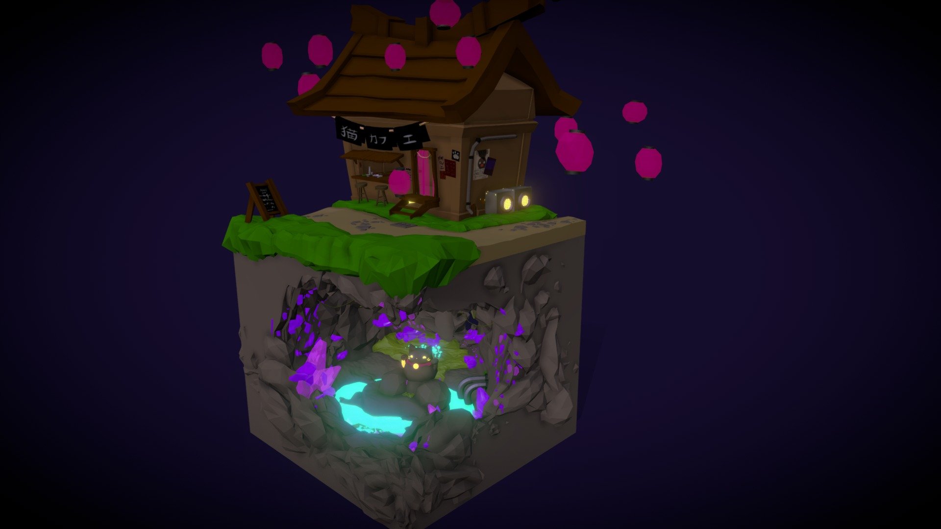 A cat addict's secret paradise — Sketchfab embed 3D viewer