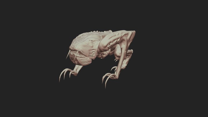 "Uncontained" Monster Sniffing The Ground 3D Model