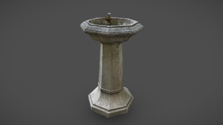Central Park Water Fountain 3D Model