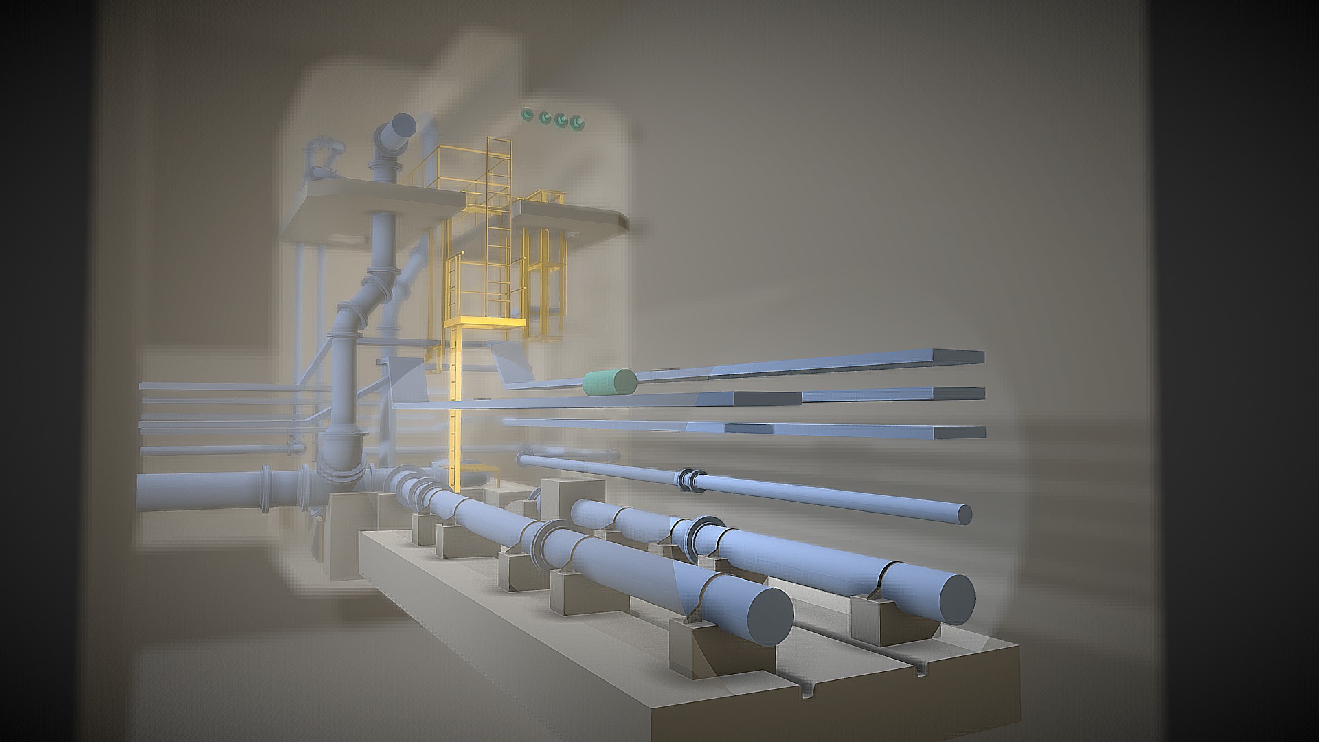 UTILITY TUNNEL CABLE TRAYS & PIPING MODELING Download Free 3D model