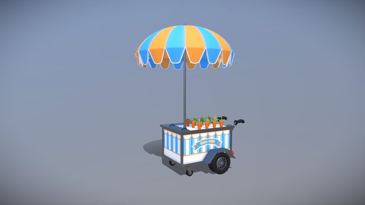 Zootopia Carrot Sticks Cart 3D Model