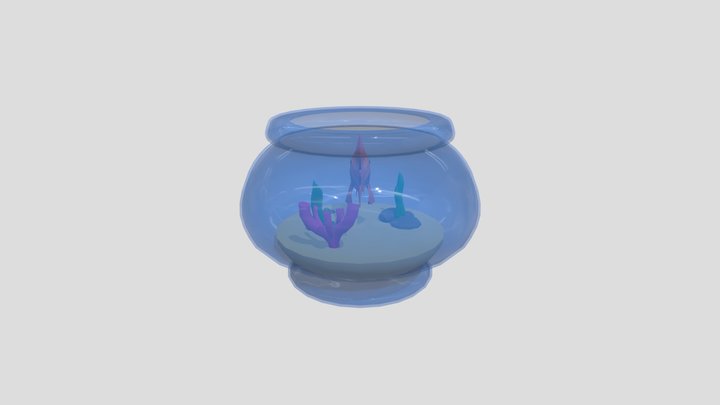 Goldfish in a Bowl 3D Model